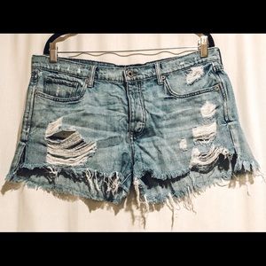 Distressed Jean Shorts